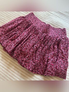 pink & black floral victoria’s secret pink mini skirt / size xs